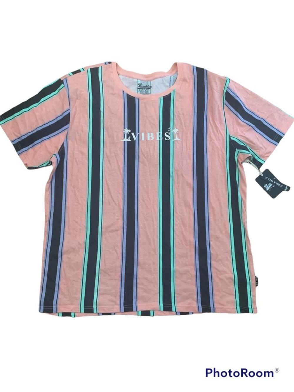 Brooklyn clothing co mens striped vacation vibes shirt size 3xl big and tall